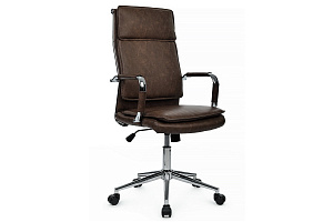 Кресло руководителя RV Chair DIL 6018H Коричневая экокожа фото